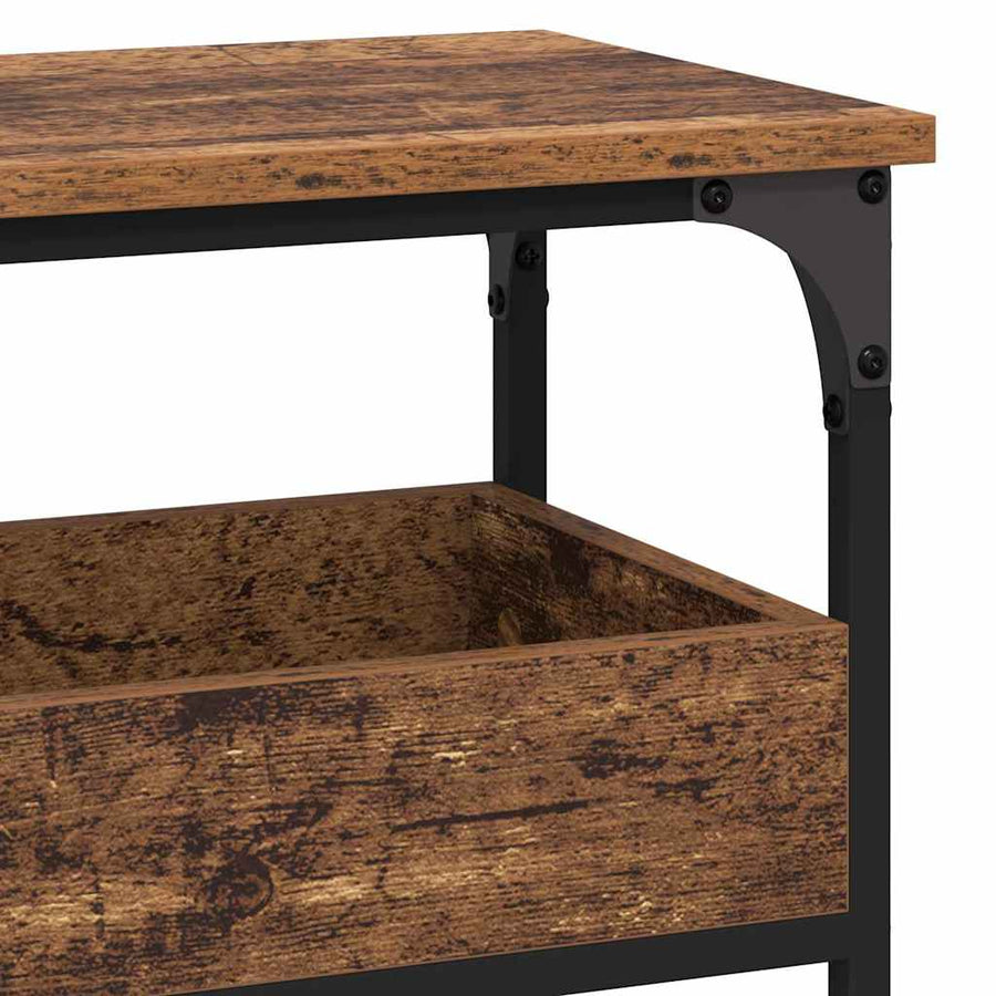Wandtafel met plank Oud hout 100 x 29 x 75 cm Bewerkt hout