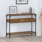 Console table with shelf Old wood 100 x 29 x 75 cm Treated wood