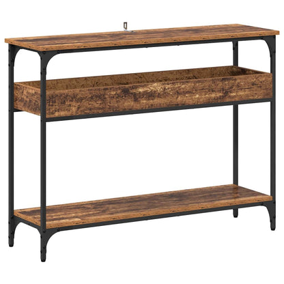 Wandtafel met plank Oud hout 100 x 29 x 75 cm Bewerkt hout