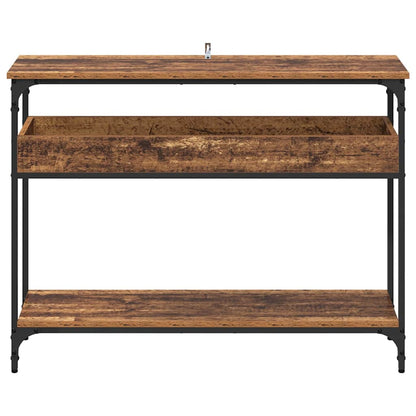 Wandtafel met plank Oud hout 100 x 29 x 75 cm Bewerkt hout