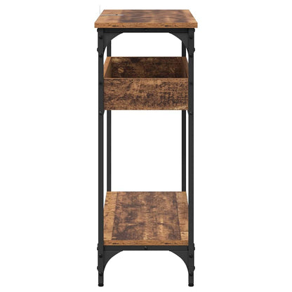 Wandtafel met plank Oud hout 100 x 29 x 75 cm Bewerkt hout