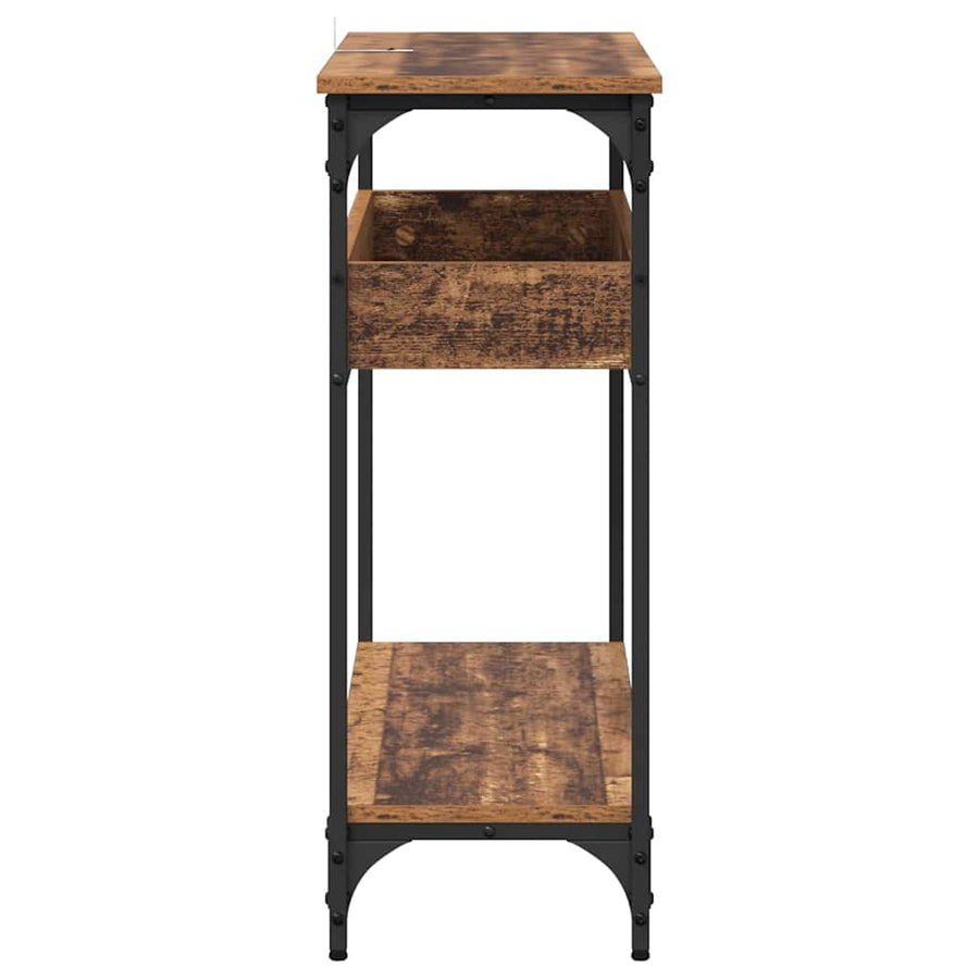 Wandtafel met plank Oud hout 100 x 29 x 75 cm Bewerkt hout