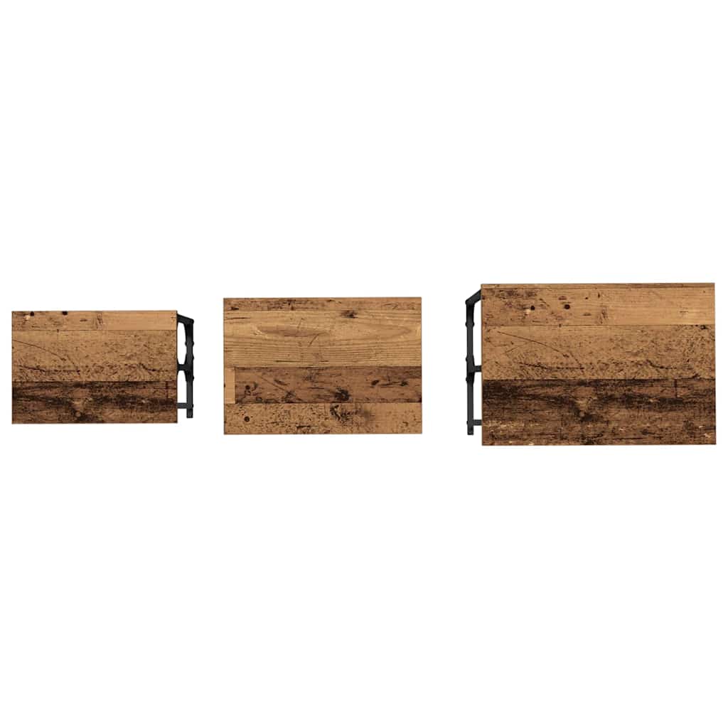 Nesting Koffietafel 3 pcs Oud hout Bewerkt hout