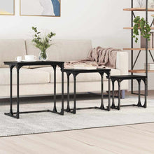 Nesting Koffietafel 3 pcs Zwart eiken Bewerkt hout