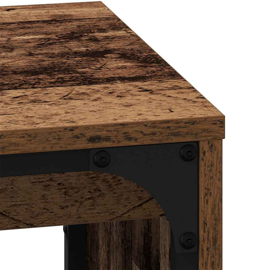 Nesting Koffietafel 3 pcs Oud hout 60 x 35 x 56 cm Bewerkt hout