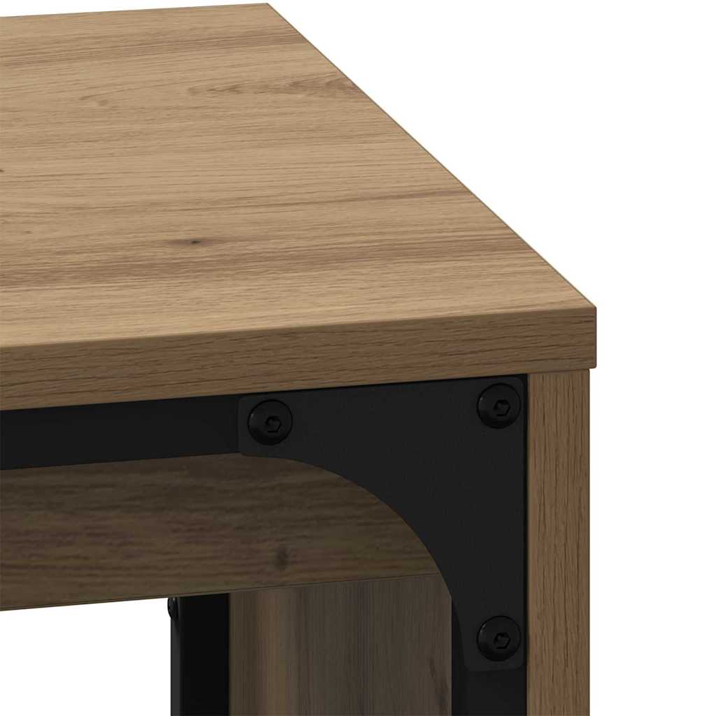 Nesting Koffietafel 3 pcs artisanaal eikenkleurig