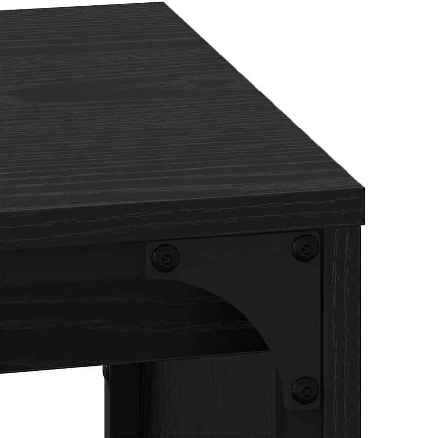 Nesting Koffietafel 3 pcs Zwart eiken 60 x 35 x 56 cm