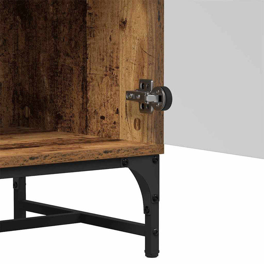 Highboard Oud hout 35 x 37 x 117 cm Bewerkt hout