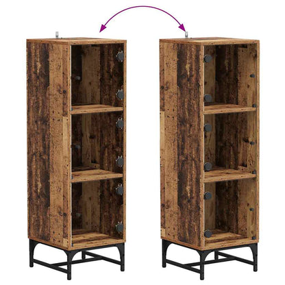 Highboard Oud hout 35 x 37 x 117 cm Bewerkt hout