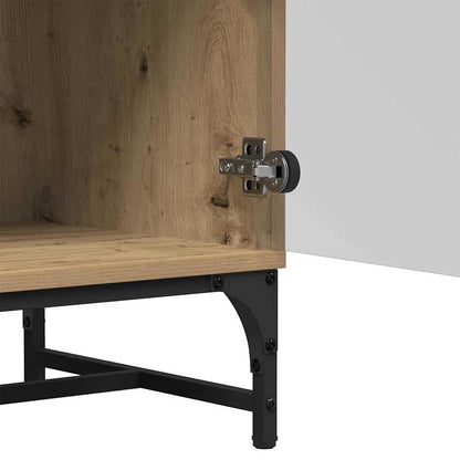 Highboard artisanaal eikenkleurig 35 x 37 x 117 cm Bewerkt hout