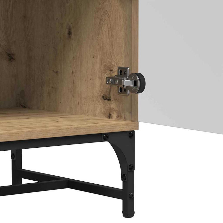Highboard artisanaal eikenkleurig 35 x 37 x 117 cm Bewerkt hout