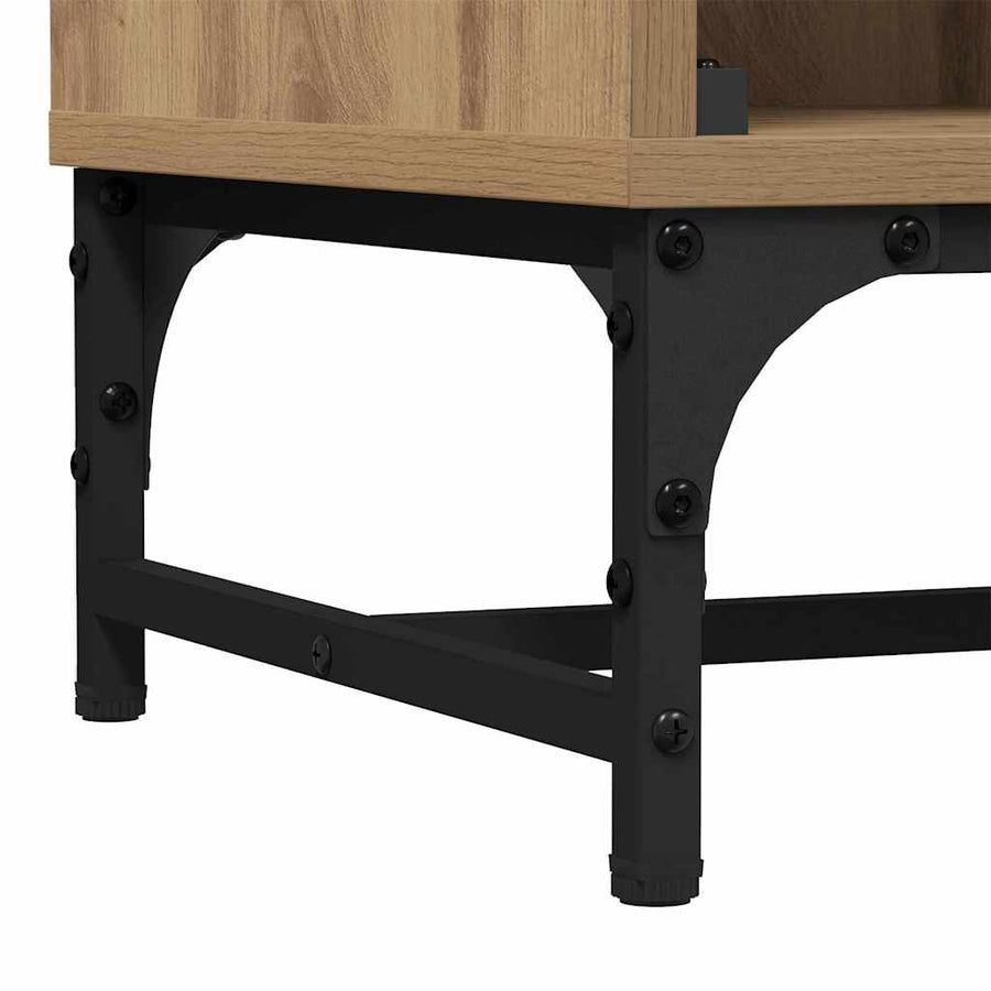 Highboard artisanaal eikenkleurig 35 x 37 x 117 cm Bewerkt hout