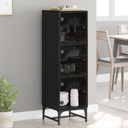 Dressoir zwart eiken 35x37x117 cm