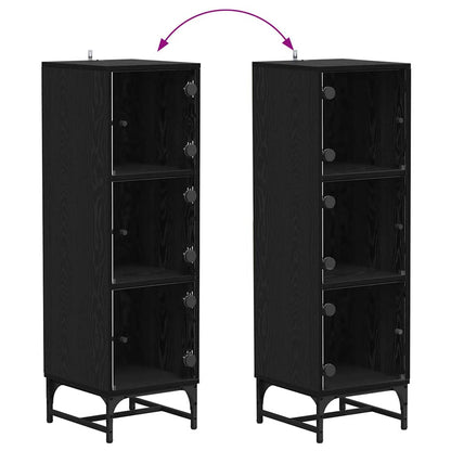 Dressoir Zwart Eiken 35 x 37 x 117 cm