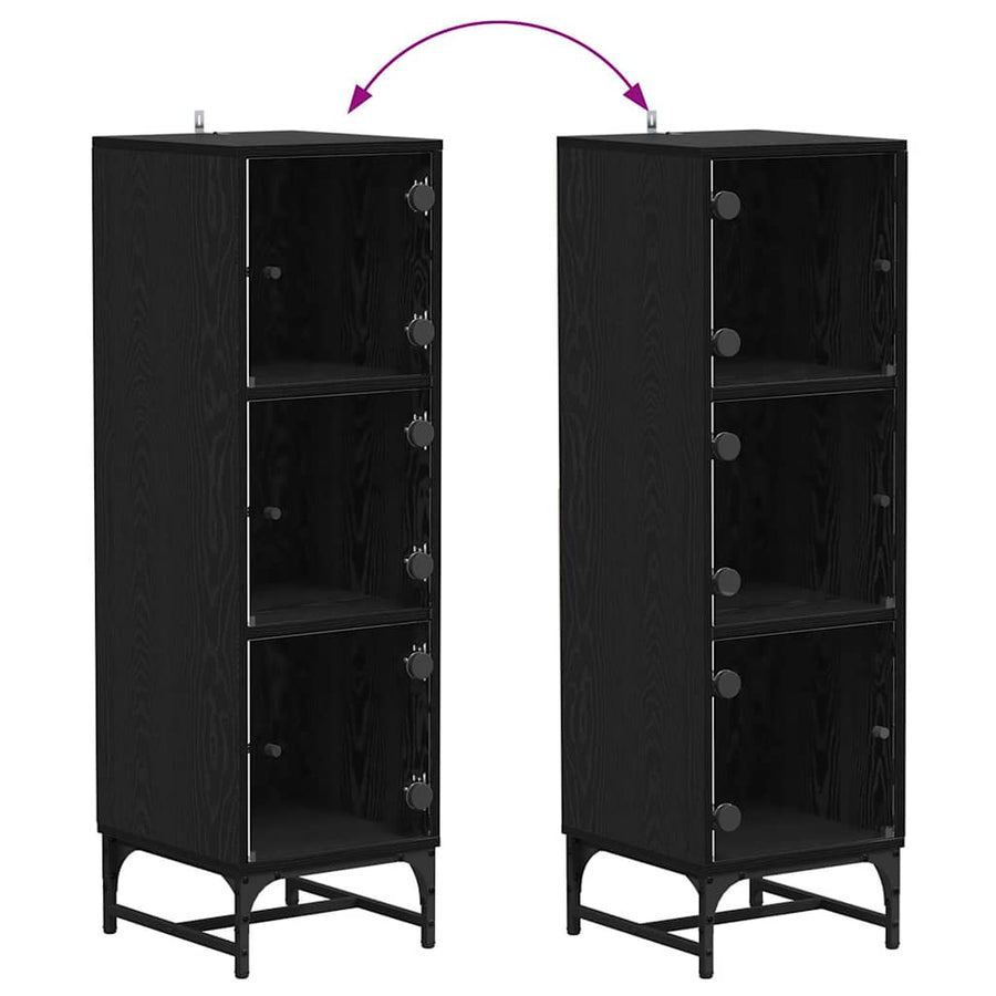 Dressoir Zwart Eiken 35 x 37 x 117 cm
