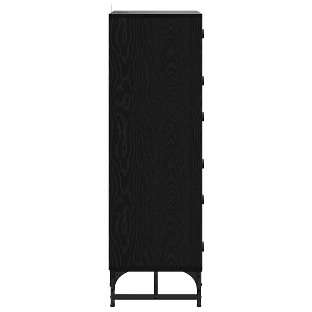 Dressoir Zwart Eiken 35 x 37 x 117 cm