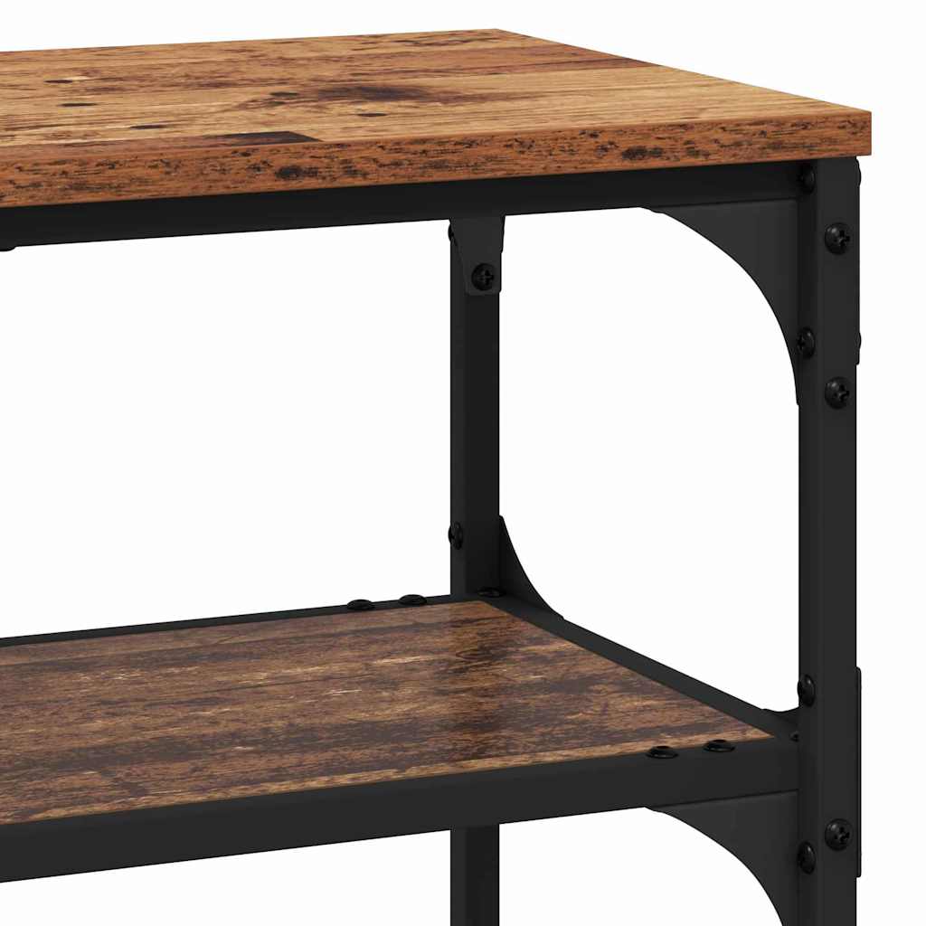Wandtafel met plank Oud hout 100 x 30 x 75 cm Bewerkt hout