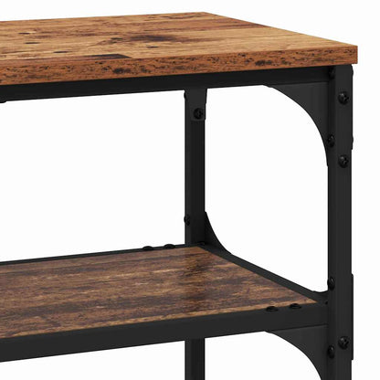 Wandtafel met plank Oud hout 100 x 30 x 75 cm Bewerkt hout