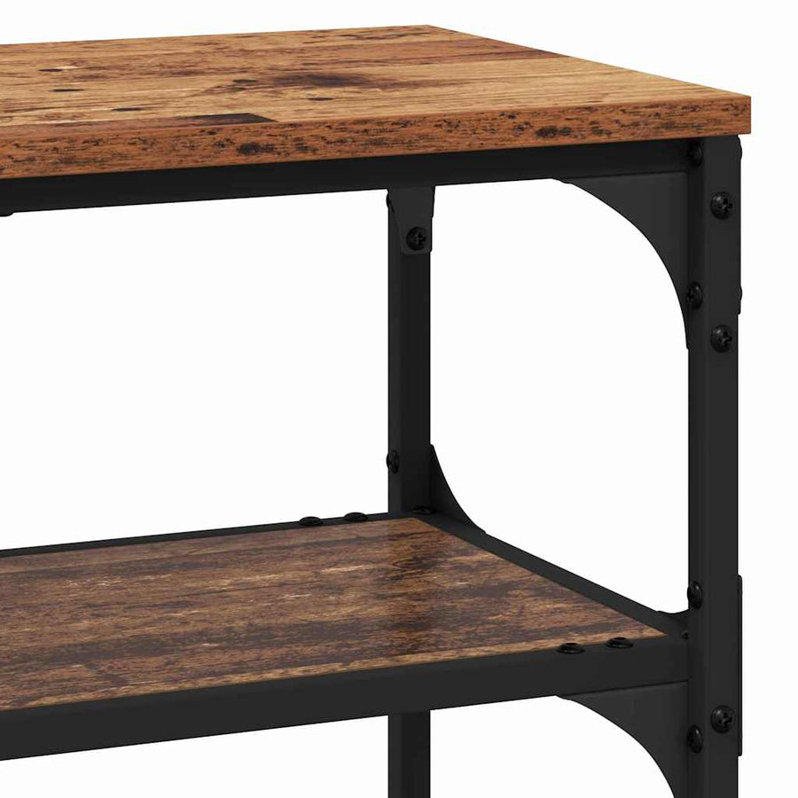Wandtafel met plank Oud hout 100 x 30 x 75 cm Bewerkt hout