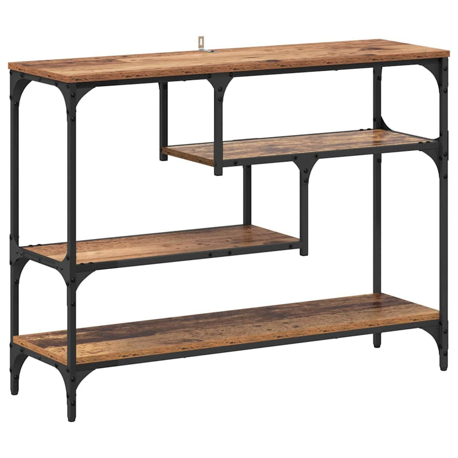 Wandtafel met plank Oud hout 100 x 30 x 75 cm Bewerkt hout