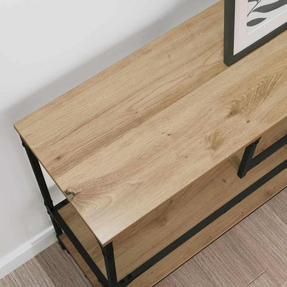 Wandtafel met plank Artisan Eiken 100 x 30 x 75 cm Bewerkt hout