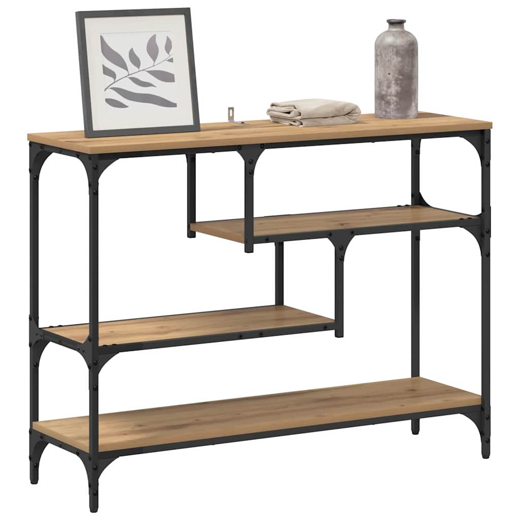 Wandtafel met plank Artisan Eiken 100 x 30 x 75 cm Bewerkt hout