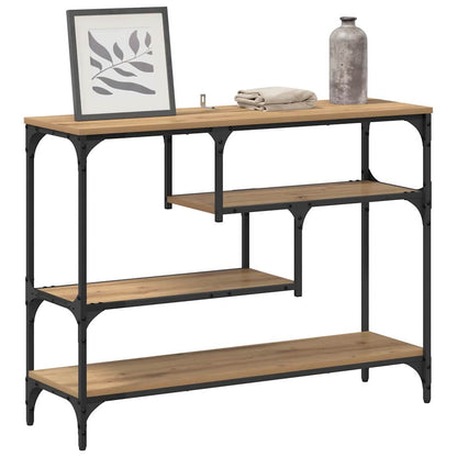 Wandtafel met plank Artisan Eiken 100 x 30 x 75 cm Bewerkt hout