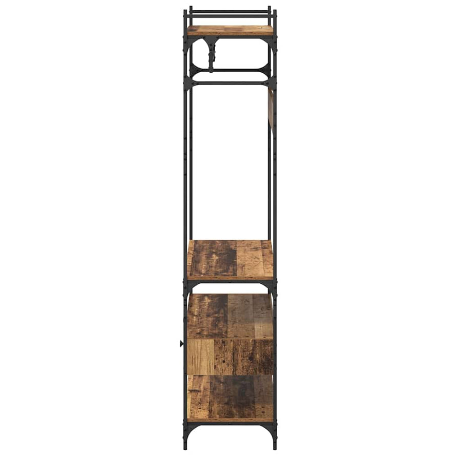 Kledingkast met lade Oud hout 89 x 39 x 184.5 cm Bewerkt hout