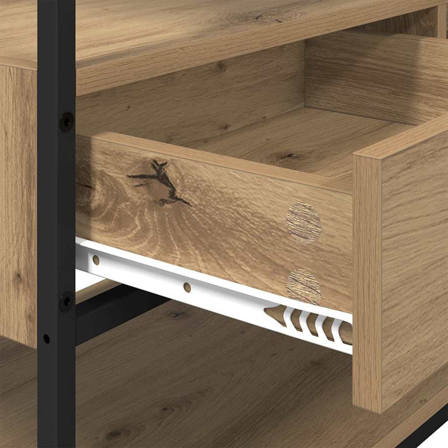 Kledingkast met lade artisanaal eikenkleurig 89 x 39 x 184.5 cm