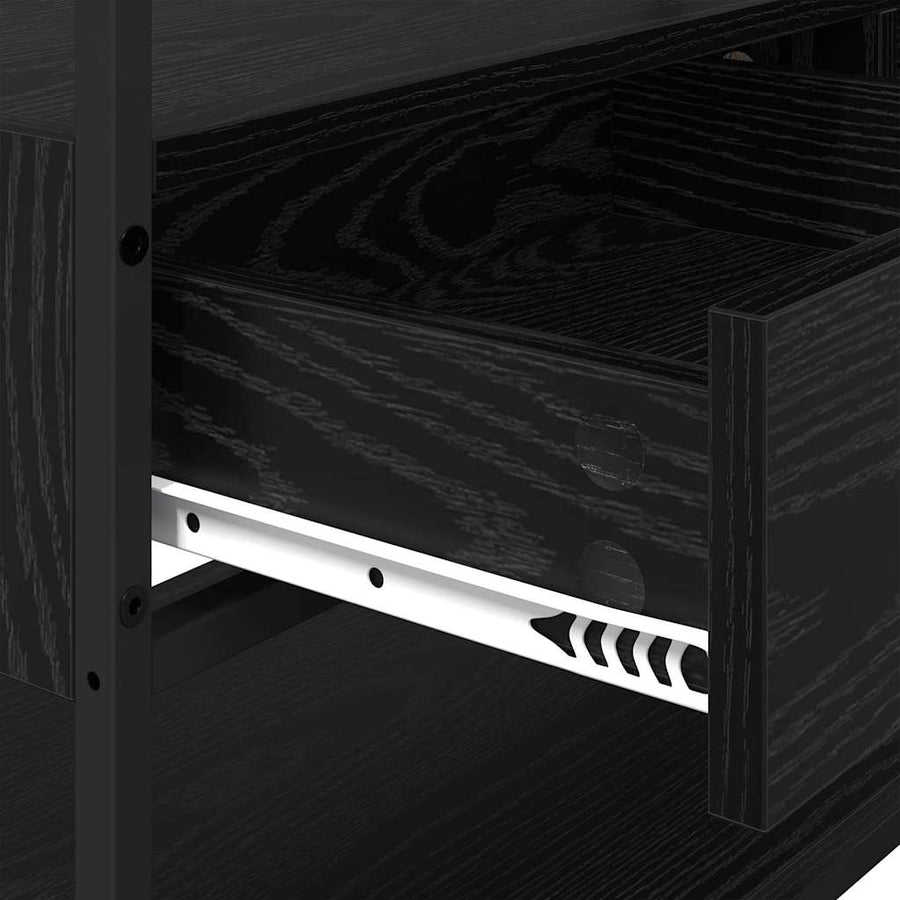 Kledingkast Zwart eiken 89 x 39 x 184.5 cm Bewerkt hout