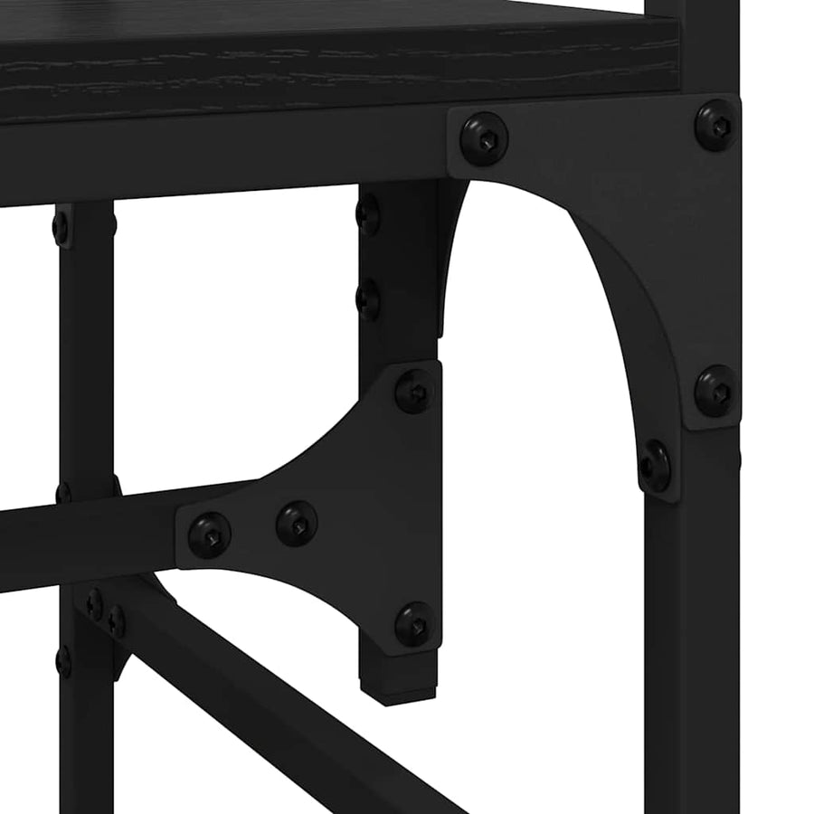Kledingkast Zwart eiken 89 x 39 x 184.5 cm Bewerkt hout