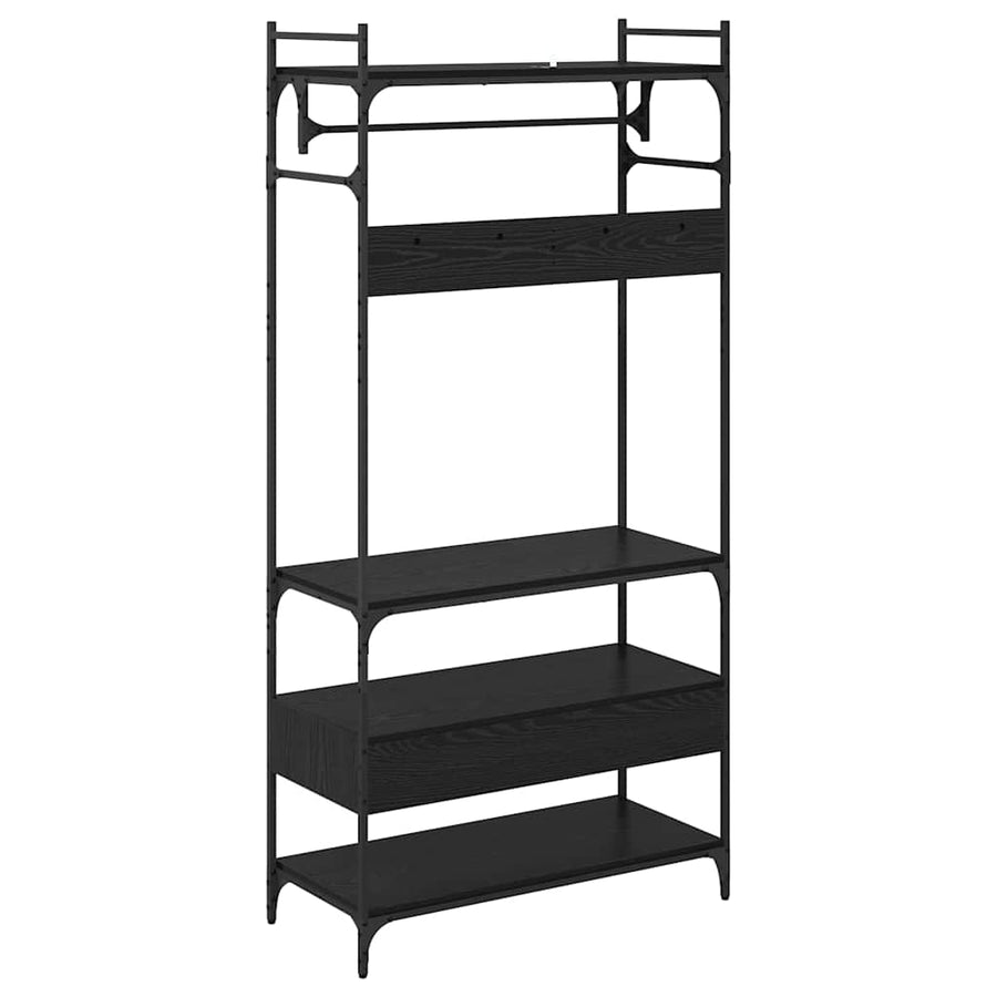 Kledingkast Zwart eiken 89 x 39 x 184.5 cm Bewerkt hout