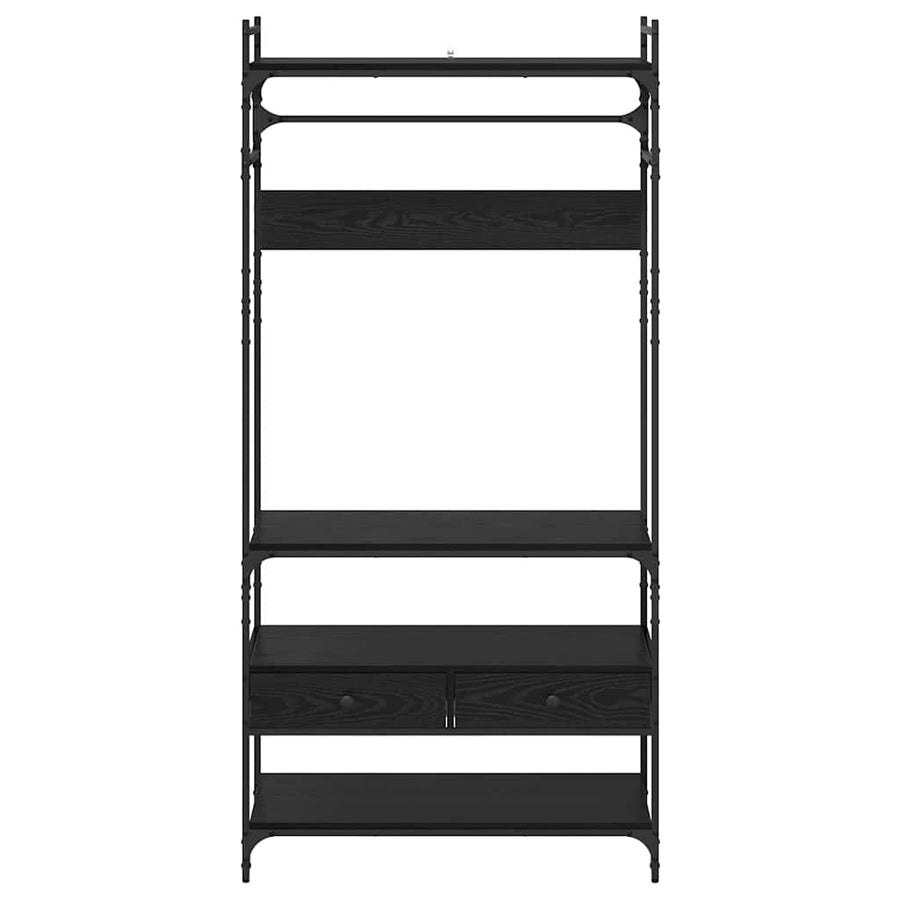 Kledingkast Zwart eiken 89 x 39 x 184.5 cm Bewerkt hout