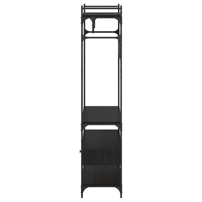 Kledingkast Zwart eiken 89 x 39 x 184.5 cm Bewerkt hout