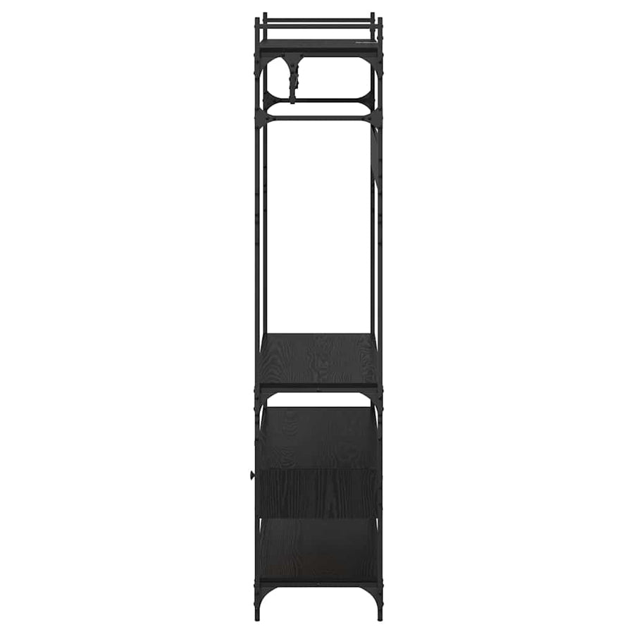 Kledingkast Zwart eiken 89 x 39 x 184.5 cm Bewerkt hout