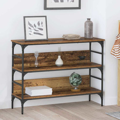 Wandtafel Met Plank Oudhout 100 X 32 X 75 Cm Bewerkt Hout Oud hout