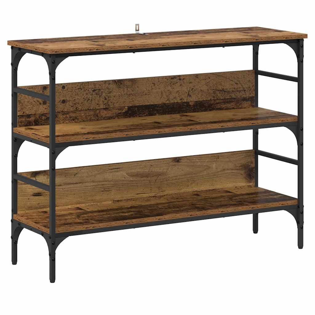 Wandtafel Met Plank Oudhout 100 X 32 X 75 Cm Bewerkt Hout Oud hout