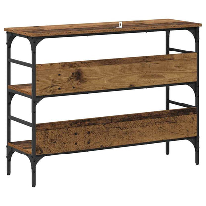Wandtafel Met Plank Oudhout 100 X 32 X 75 Cm Bewerkt Hout Oud hout