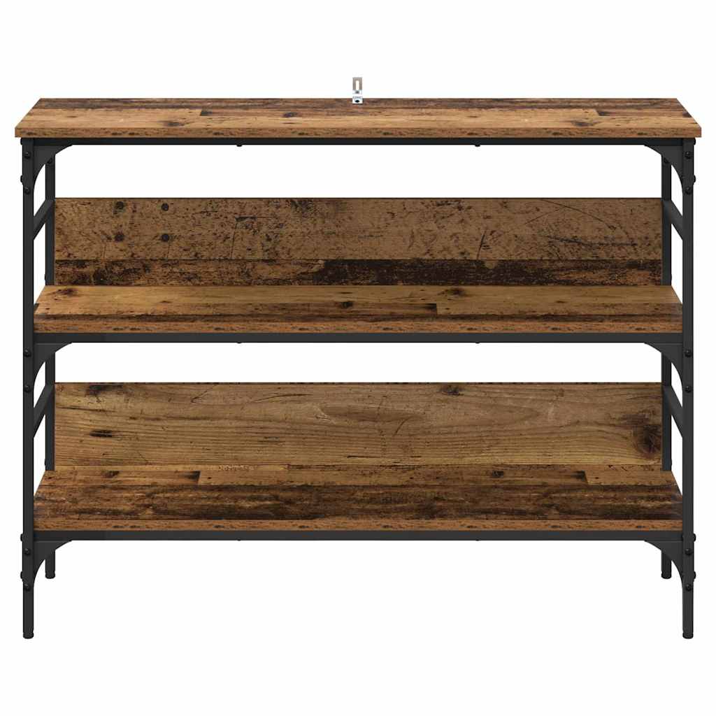 Wandtafel Met Plank Oudhout 100 X 32 X 75 Cm Bewerkt Hout Oud hout