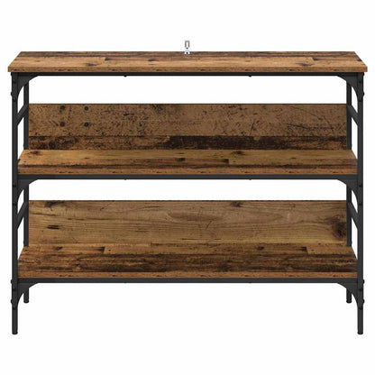 Wandtafel Met Plank Oudhout 100 X 32 X 75 Cm Bewerkt Hout Oud hout