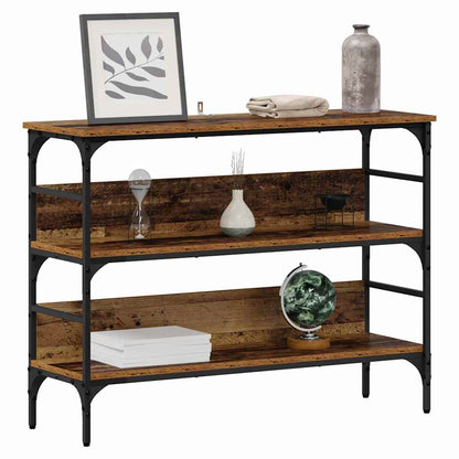Wandtafel Met Plank Oudhout 100 X 32 X 75 Cm Bewerkt Hout Oud hout