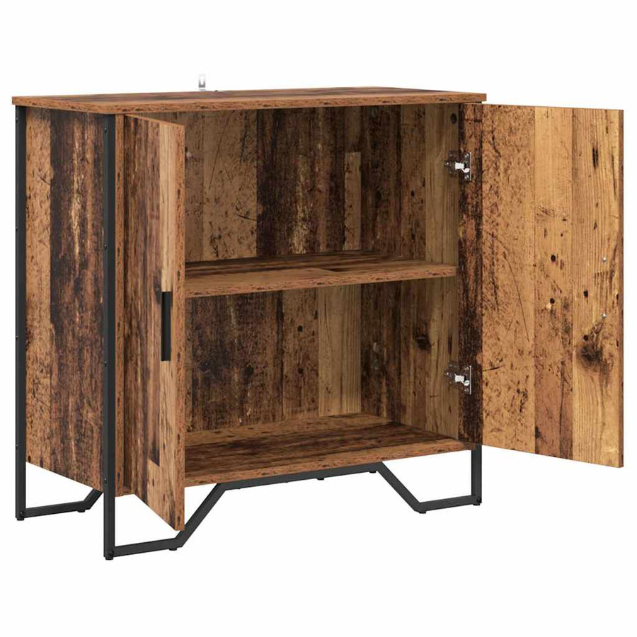 Dressoir met plank met opslag met de deur Bruin 78 x 35,5 x 74,5 cm Bewerkt hout