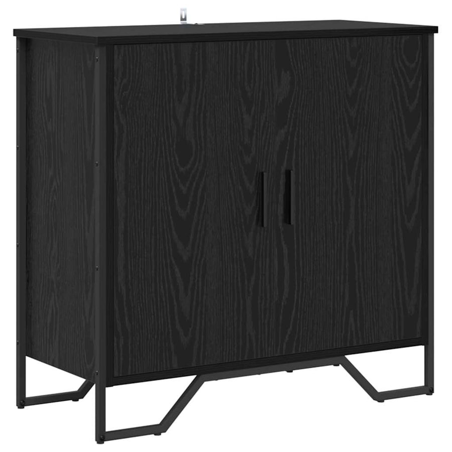Dressoir Zwart eiken 78 x 35.5 x 74.5 cm Bewerkt hout