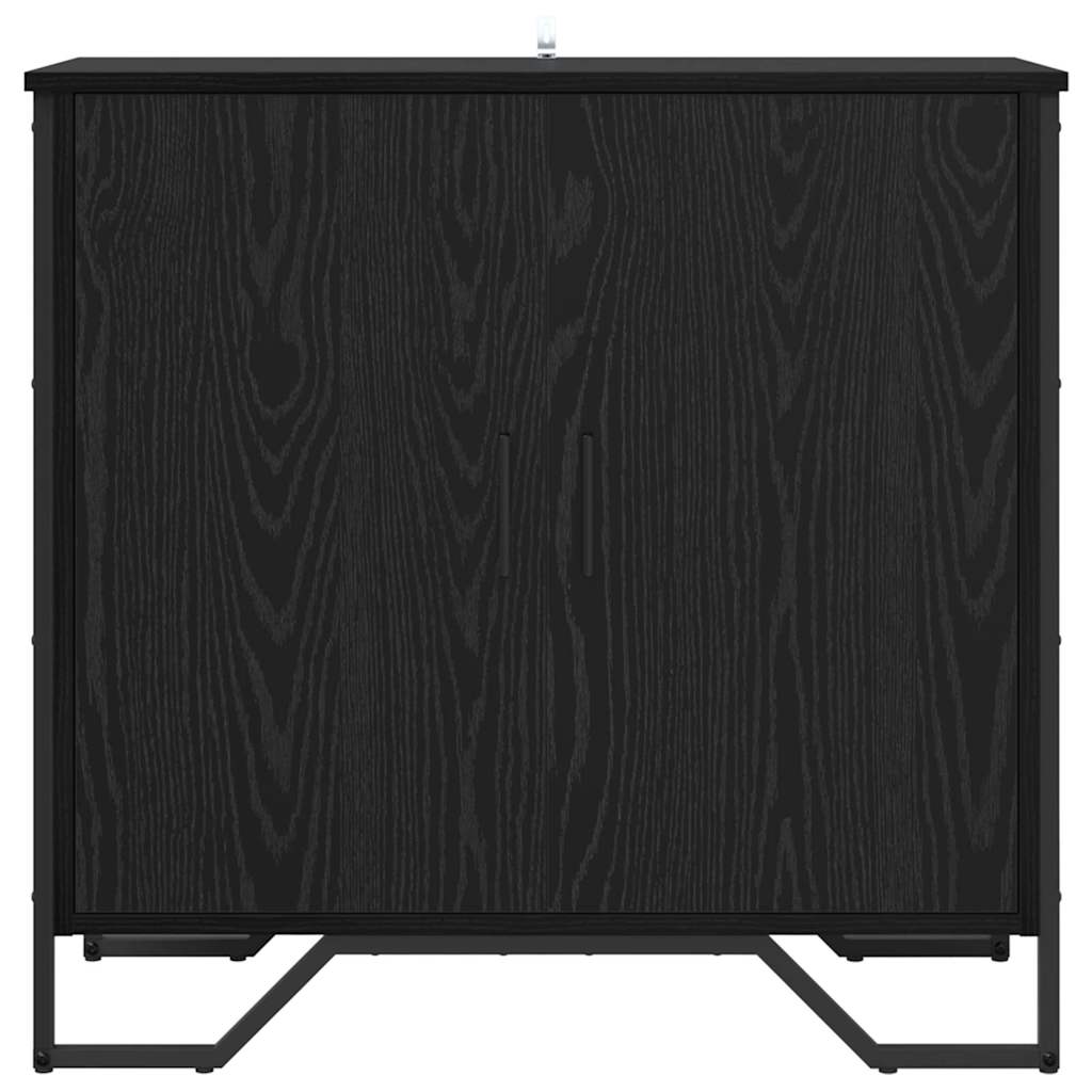 Dressoir Zwart eiken 78 x 35.5 x 74.5 cm Bewerkt hout