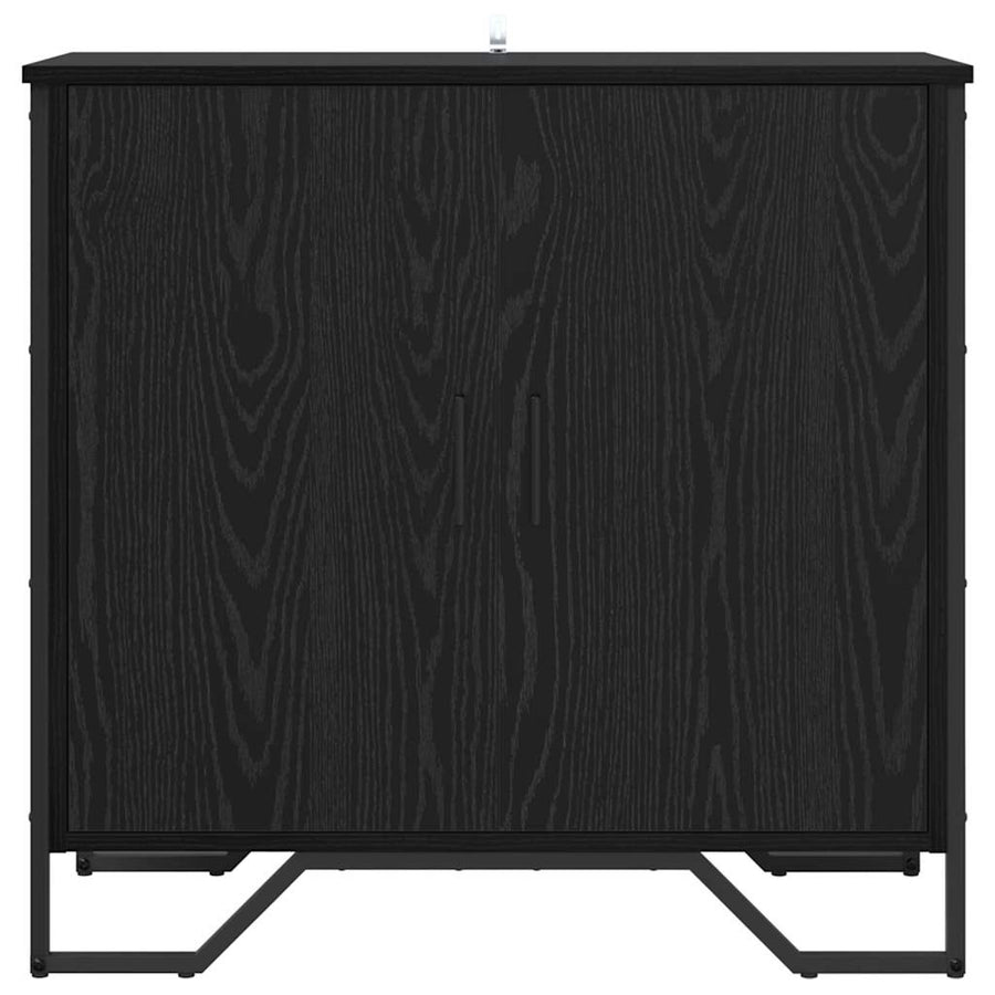 Dressoir Zwart eiken 78 x 35.5 x 74.5 cm Bewerkt hout