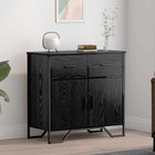 Dressoir zwart eiken 79,5x35,5x74,5 cm