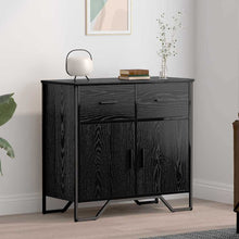 Dressoir Zwart eiken 79.5 x 35.5 x 74.5 cm Bewerkt hout
