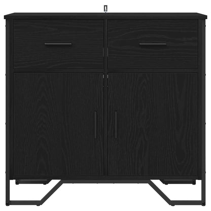 Dressoir Zwart eiken 79.5 x 35.5 x 74.5 cm Bewerkt hout