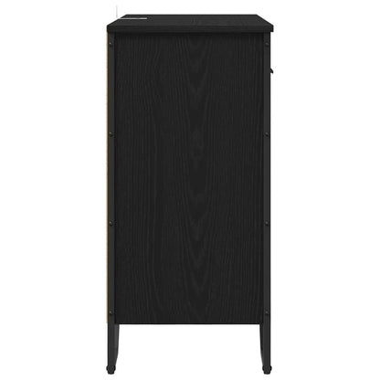 Dressoir Zwart eiken 79.5 x 35.5 x 74.5 cm Bewerkt hout