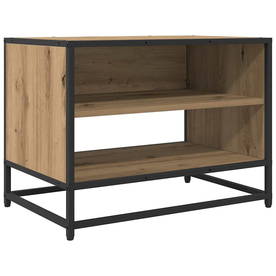 TV-kast artisanaal eikenkleurig 61 x 40 x 46 cm Bewerkt hout